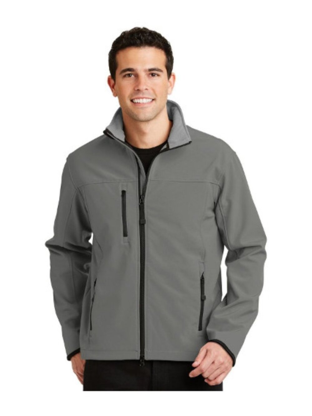 Port Authority Glacier Soft Shell Jacket.  - J790 - Smoke Grey/ Chrome